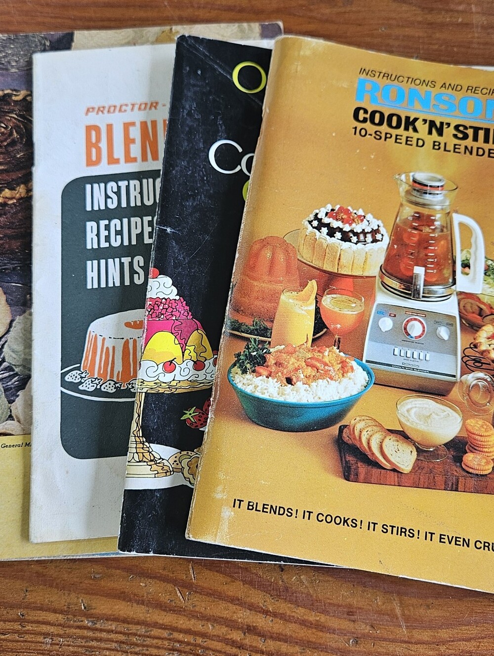 Ronson Foodmatic Cook'N'Stir blender Lot Of 5 Blender Cookbooks